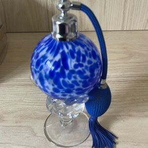 Blue Glass Perfume Atomizer